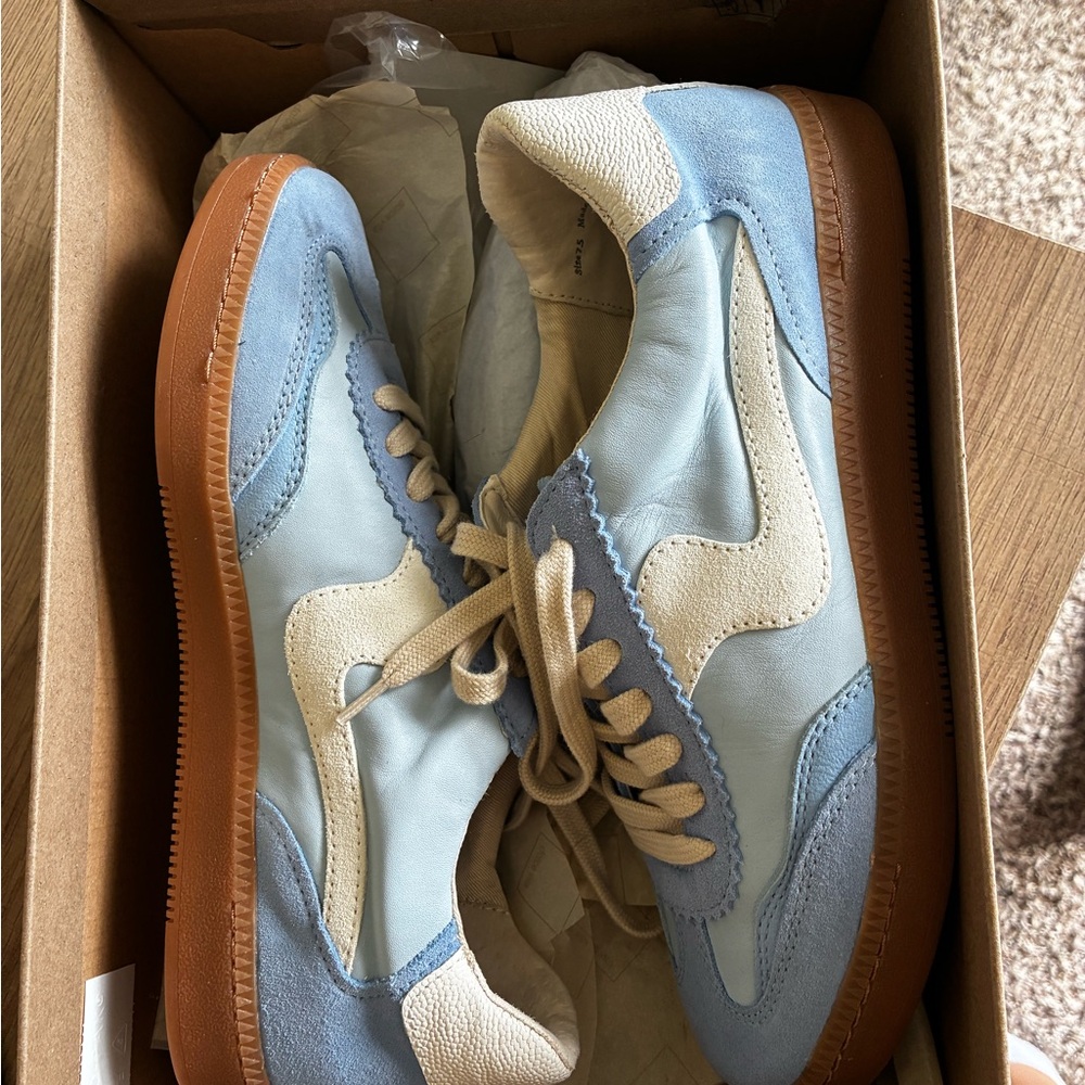 Dolce Vita Blue and Cream Sneakers